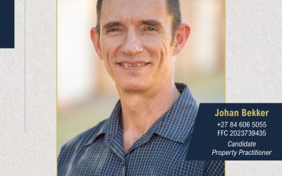Get to know your agent at Brunettes Realtors! Johan Bekker, Candidate, Property Practitioner, FFC 2023739435