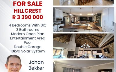 NEW LISTING – FOR SALE, Situated in Hillcrest, Priced at R 3 390 000